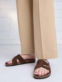 Inc.5 - Women Brown Casual Solid Open Toe Slip On Sandals