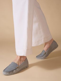Inc.5 - Women Grey Party Solid Round Toe Loafers