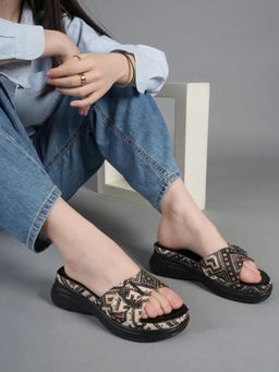 Liscott - Black Comfortable Sandal Heels for Women