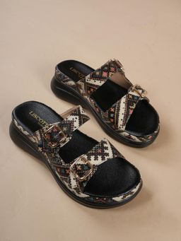 Liscott - Black Comfortable Sandal Heels for Women