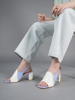 Liscott - Blue Comfortable Sandal Heels for Women