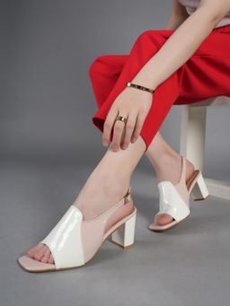 Liscott - Pink Comfortable Sandal Heels for Women