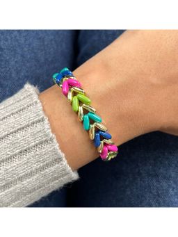 Confetty Co - Multi-Color Aztec Enamel Bracelet