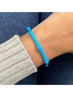 Confetty Co - Blue Bamboo Enamel Bracelet