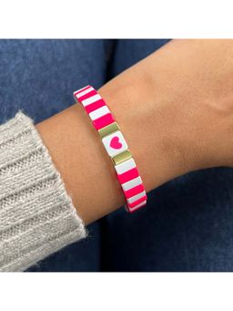 Confetty Co - Pink Love Enamel Bracelet