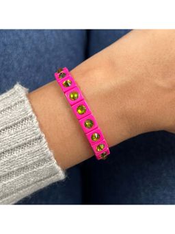 Confetty Co - Yellow Bling Enamel Crystal Bracelet