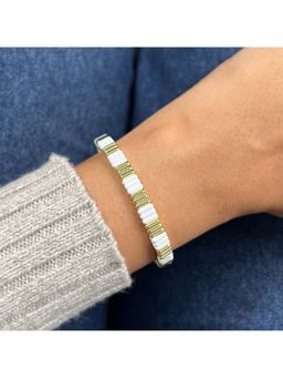 Confetty Co - White Groovy Enamel Bracelet