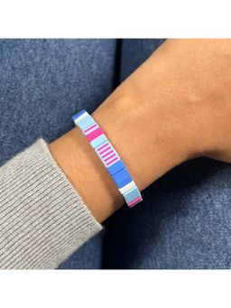 Confetty Co - Multi-Color Candy Striped Enamel Bracelet