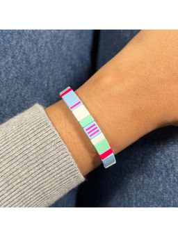 Confetty Co - Multi-Color Candy Striped Enamel Bracelet