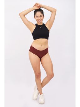 BASIQ. - Seamless Hipster Underwear Brown High Waist