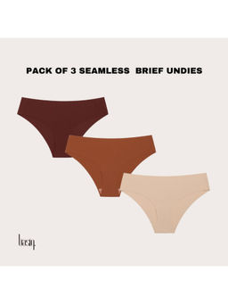 BASIQ. - Seamless Brief Underwear Mid Waist Multi-Color (Pack of 3)