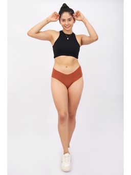 BASIQ. - Seamless Hipster Underwear Light Brown High Waist