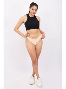 BASIQ. - Seamless Thong Underwear Nude Mid Waist
