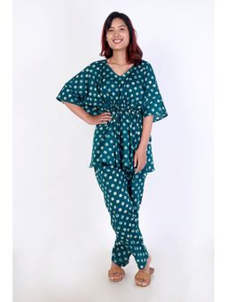 BREATH:ABLES - Green Polka Cotton Co-Ord Set