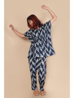 BREATH:ABLES - Womens Blue Cotton Co-Ord Set