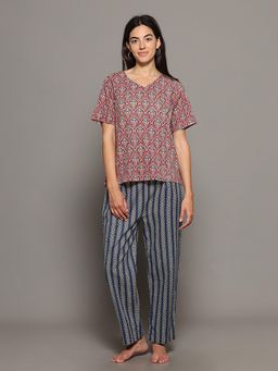 BREATH:ABLES - Women Cotton Printed Co-Ord Set Multi-Color