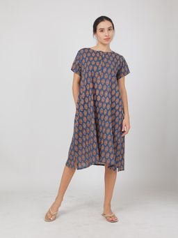 BREATH:ABLES - Women Cotton Printed Night Dress Multi-Color