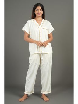 BREATH:ABLES - Women Cotton Nightsuit White