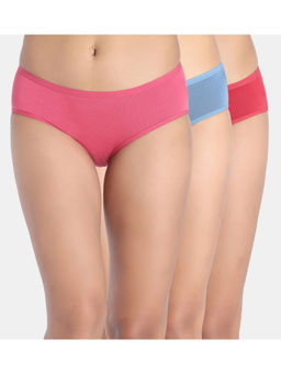 Zivame - Low Rise Full Coverage Hipster Panty Multi-Color (Pack of 3)