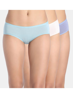 Zivame - Low Rise Full Coverage Hipster Panty Multi-Color (Pack of 3)