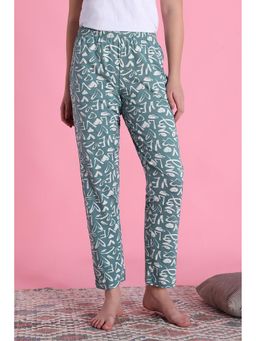 Zivame - Knit Cotton Sleep Pyjama - Blue Surf