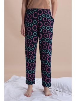 Zivame - Knit Cotton Sleep Pyjama - Navy Peony