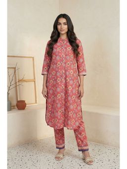 Aurelia - Red Floral Print Kurta with Pant