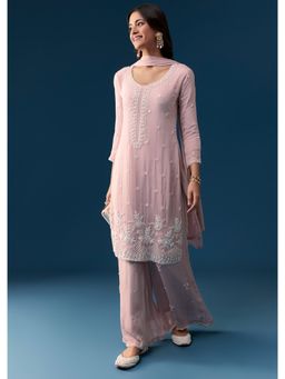 KALKI FASHION - Baby Pink Sequins Work Kurta with Pant and Dupatta