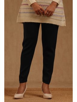 Soch - Black Acrylic Solid Winter Pant