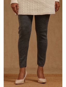 Soch - Grey Acrylic Solid Winter Pant