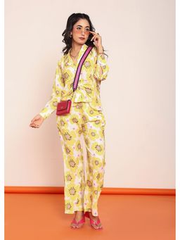 Loveprasha - Printed Co Ord Set With Detailed Pleats