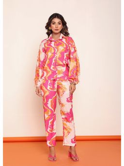 Loveprasha - Printed Co Ord Set With Detailed Fringes