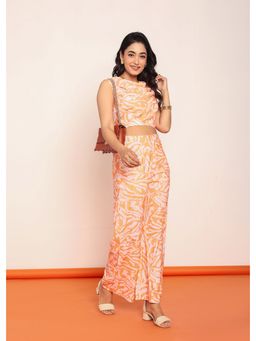 Loveprasha - Printed Co Ord Set With Detailed Cowls