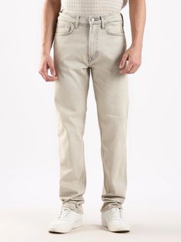 Calvin Klein - Regular Fit Mid Rise Beige Jeans
