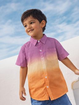 Somersault - Boys Ombredyed Multi Cotton Shirt