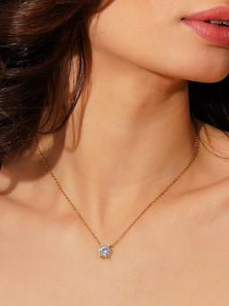 AANURA - Classic Solitaire Pendant Necklace