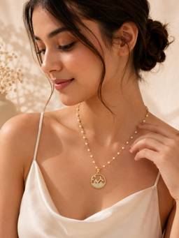 AANURA - Pearl Bead Ocean Charm Necklace