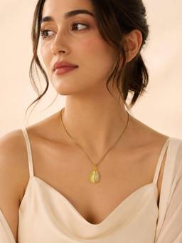 AANURA - Textured Shell Cz Necklace