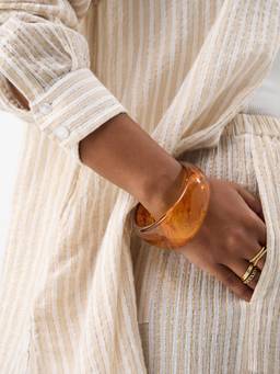 Accessorize London - Women'S Brown Chunky Resin Bangle