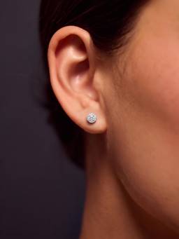 Accessorize London - Women'S 925 Sterling Silver Halo Stud Earrings