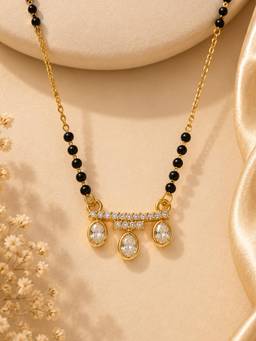 Mystic - White Stone Pendant Mangalsutra
