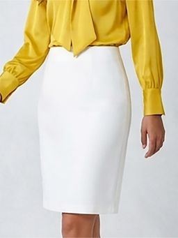 KOTTY - White Smart Casual Skirt for Women