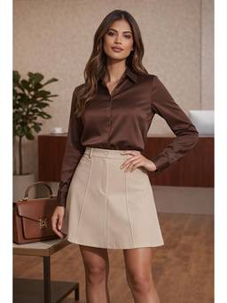 KOTTY - Elegant Casual Beige Skirt for Women