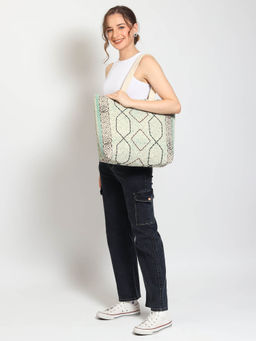 ART AVENUE - Flora Hand Block Cotton Printed Tote Bag