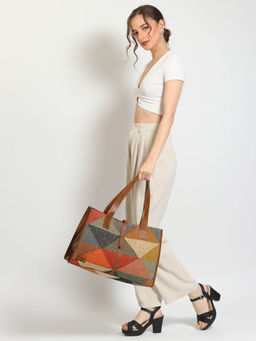 ART AVENUE - Umbra Kilim and Leather Tote Bag
