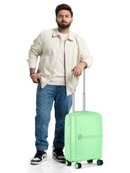 Nasher Miles - Bruges Hard-Sided Polypropylene Mint Green Trolley Bag