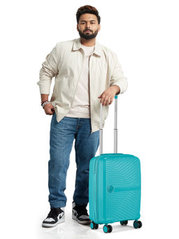 Nasher Miles - Bruges Hard-Sided Polypropylene Teal Trolley Bag