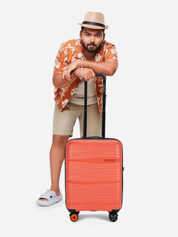 Nasher Miles - Nicobar Hard-Sided Polypropylene Orange and Dark Grey Trolley Bag