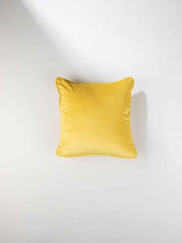 Freedom Tree - Solid Velvet Yellow Cushion Cover - 16X16 Inches