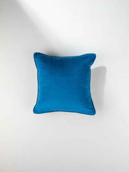 Freedom Tree - Solid Velvet Blue Cushion Cover - 16X16 Inches